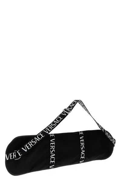 Versace Home Skateboard 'skateboard With Allover Logo Bag' In Multi