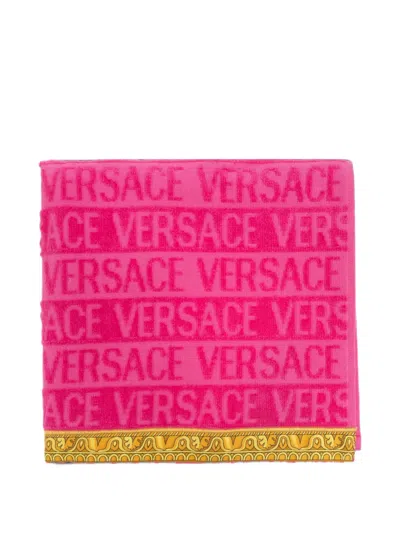 Versace Home Small I ♡ Baroque Towel In Purple