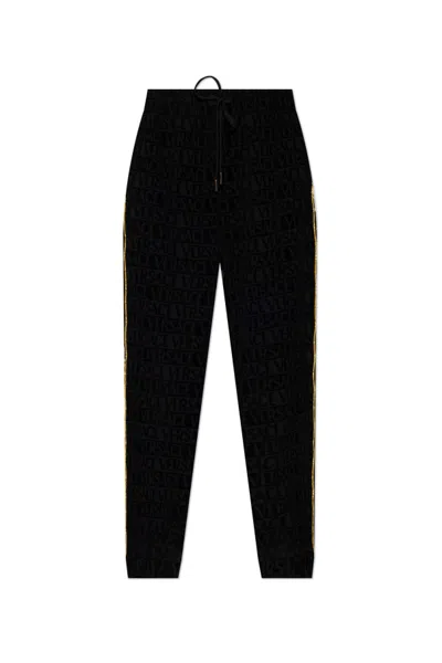 Versace Home Strap-up Casual Pants In Black