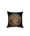 Versace Home Studded Sequinned Medusa Head Cushion In Black