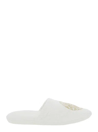 Versace Home Tech Fabric Slipper In White