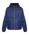 Versace Hooded Blazer Drawstring Side Pockets