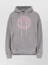 Versace Hooded Sweatshirt With In Grey