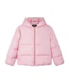 Versace Hooded Down Jacket In Pink