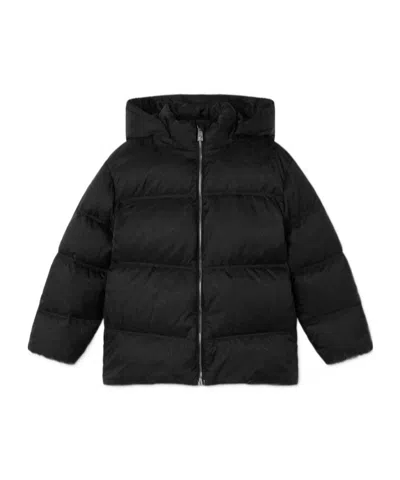 Versace Hooded Down Jacket In Black