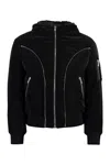 Versace Men's Hooded Nylon Jacket In Black