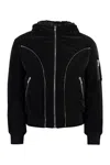 Versace Men's Hooded Nylon Jacket In Black