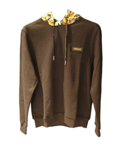 Versace Hooded Sweater In Black