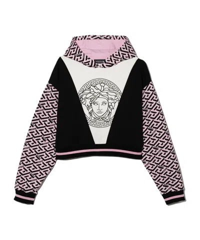 Versace Hooded Sweatshirt In Black