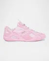 Versace 'galactic Mesh Padded Collar Sneakers' In Pastel Pink-light Pastel Pink