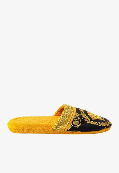 VERSACE I <3 BAROQUE PRINT SLIPPERS