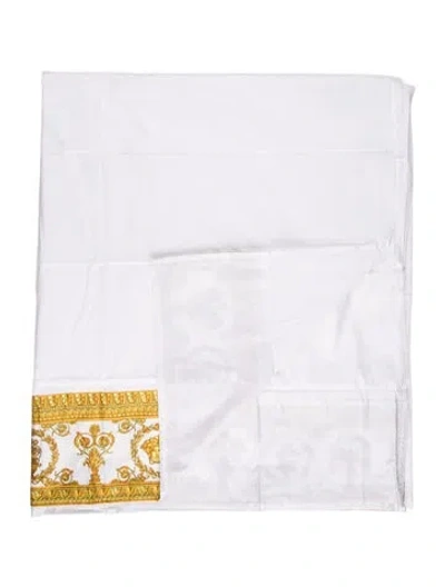 Pre-owned Versace I ♡ Baroque Flat Sheet W/ Tags In Yellow