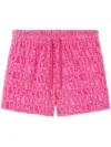 Versace Elasticated Drawstring Waistband Shorts In Pink