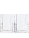 Versace I ♡ Baroque Towels (set Of Five) In White