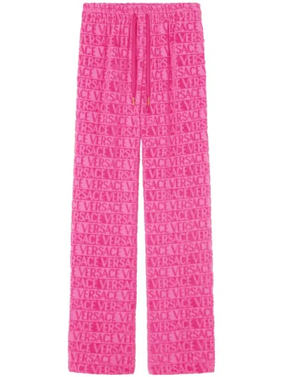 Versace I ♡ Baroque Pantalon De Survêtement Évasé In Pink