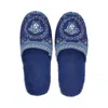 Versace I Heart Baroque Bath Slippers In Blue