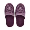 Versace I Heart Baroque Bath Slippers In Purple