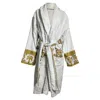 Versace I Love Baroque Bathrobe In White Cotton In White