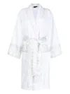 Versace Baroque Bathrobe In White
