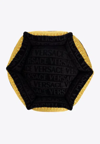 Versace I Love Baroque Jacquard Pet Bed In Black
