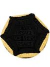Versace Black Logo Print Cat Bed In Black