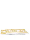 Versace Baroque-pattern Print Pillowcases (75x50cm) In White