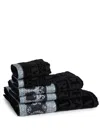 Versace I Love Baroque Set Of 5 Towels In Black