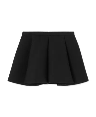 Versace I-pleated Mini Skirt In Black