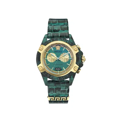 Pre-owned Versace Icon Active Chronograph Watch 'blue' | Men's Size Onesize