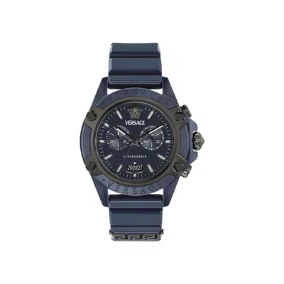 Pre-owned Versace Icon Active Chronograph Watch 'blue' | Men's Size Onesize