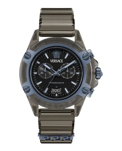 Versace Icon Active Chronograph Watch In Brown