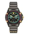 Versace Icon Active Chronograph Watch In Black