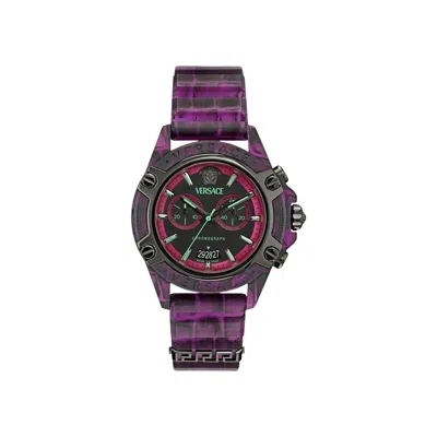 Pre-owned Versace Icon Active Chronograph Watch 'pink' | Men's Size Onesize