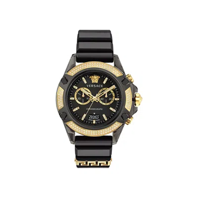 Pre-owned Versace Icon Active Diamond Watch 'black' | Men's Size Onesize