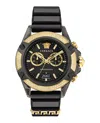 Versace Icon Active Diamond Watch In Black