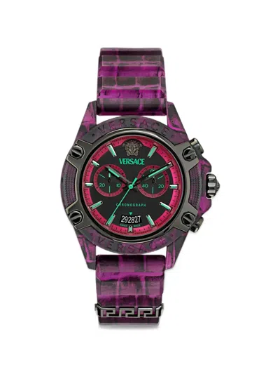 Versace Icon Active New 44mm Watch In Black