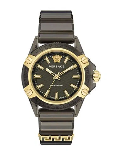 Versace Icon Active Silicone Watch In Green