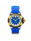 Versace Icon Active Two Tone Stainless Steel & Silicone Strap Watch/42mm In Blue