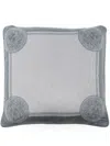 Versace Medusa-head Square-shaped Cushion In Grey