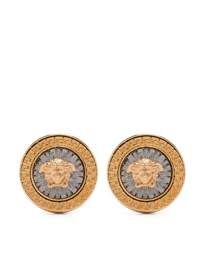 Versace 'icon' Earrings In Gold