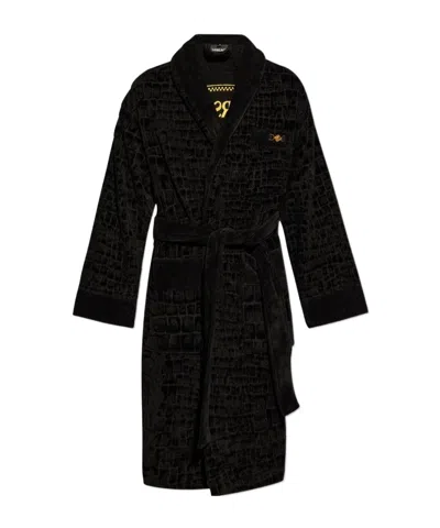 VERSACE VERSACE LONG-SLEEVED BELTED BATHROBE