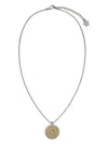 Versace Crystal Icon Necklace In Argent+or
