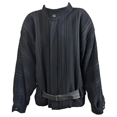 Pre-owned Versace Iconic Gianni  Mens Bomber In Black