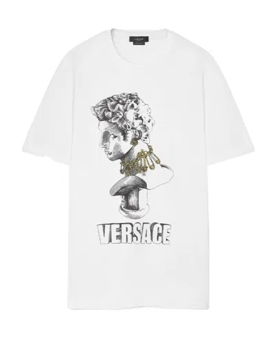 Versace Illustration Print T-shirt In White