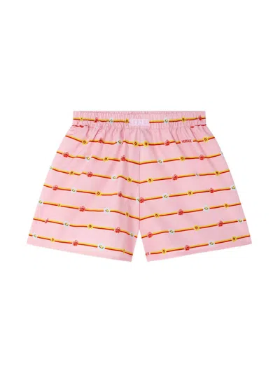 Versace Kids' In Bloom Shorts In Pink