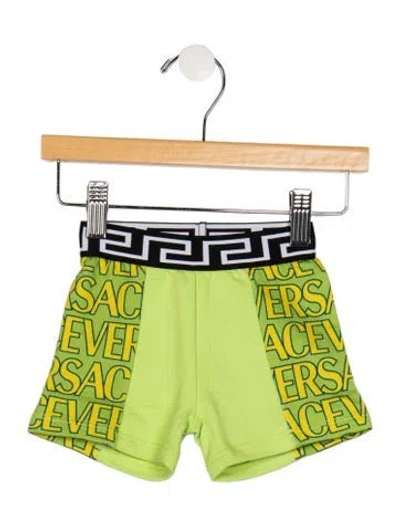 Pre-owned Versace Babies' Infant Boys' Patterned Mini Shorts W/tags In Green