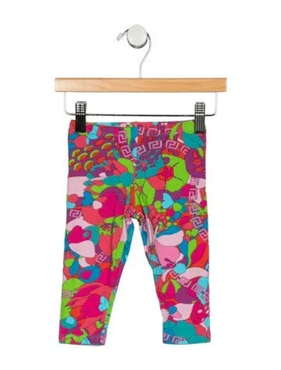 Pre-owned Versace Babies' Infant Girls' Patterned Bottoms In Purple