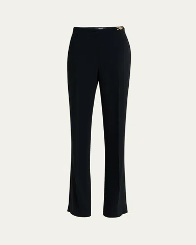Versace Informal Cady Flared Pants In Black