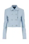 Versace Informal Jacket Double Vichy Wool Natte Fabric