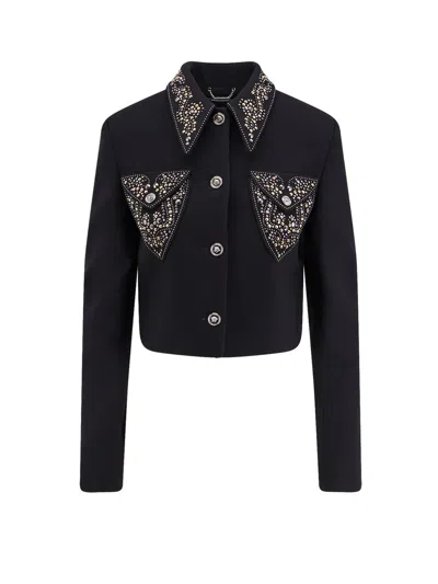 VERSACE INFORMAL LIGHT WEIGHT WOOL CREPE BLAZER